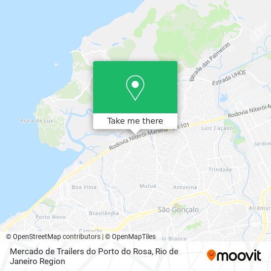 Mercado de Trailers do Porto do Rosa map