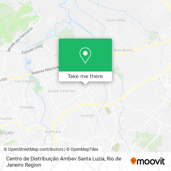 Mapa Centro de Distribuição Ambev Santa Luzia