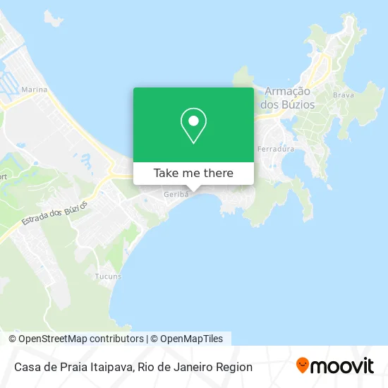 Casa de Praia Itaipava map