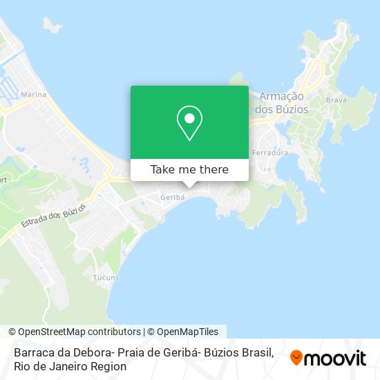 Barraca da Debora- Praia de Geribá- Búzios Brasil map