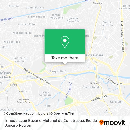 Mapa Irmaos Leao Bazar e Material de Construcao