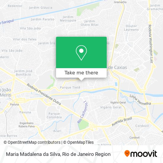 Mapa Maria Madalena da Silva