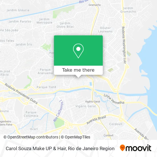 Carol Souza Make UP & Hair map