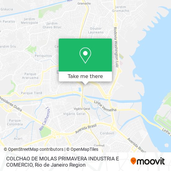 COLCHAO DE MOLAS PRIMAVERA INDUSTRIA E COMERCIO map
