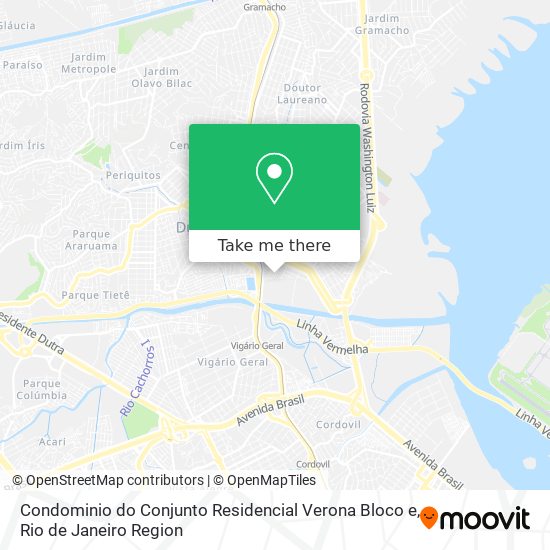 Mapa Condominio do Conjunto Residencial Verona Bloco e