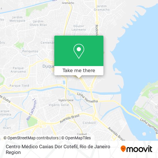 Mapa Centro Médico Caxias Dor Cotefil