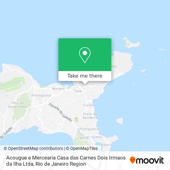 Mapa Acougue e Mercearia Casa das Carnes Dois Irmaos da Ilha Ltda