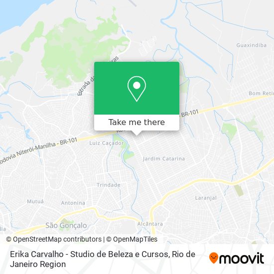 Mapa Erika Carvalho - Studio de Beleza e Cursos