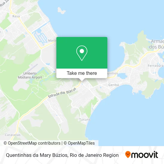 Quentinhas da Mary Búzios map