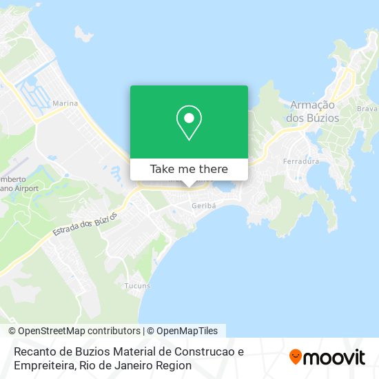 Mapa Recanto de Buzios Material de Construcao e Empreiteira