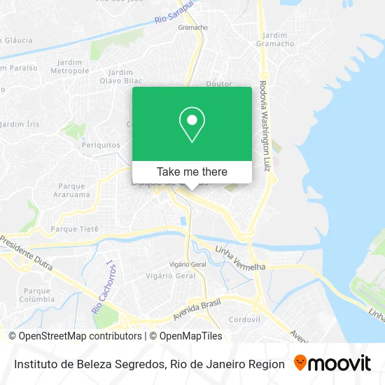 Instituto de Beleza Segredos map