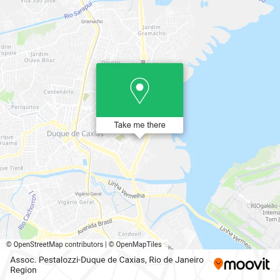 Assoc. Pestalozzi-Duque de Caxias map