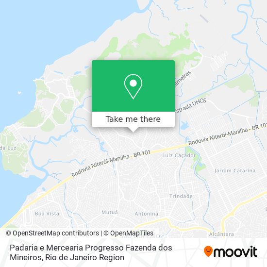 Padaria e Mercearia Progresso Fazenda dos Mineiros map