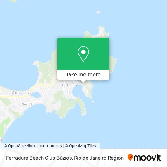 Mapa Ferradura Beach Club Búzios