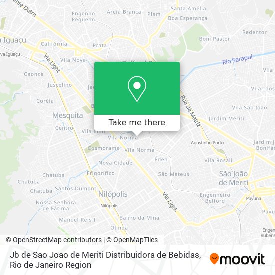 Jb de Sao Joao de Meriti Distribuidora de Bebidas map