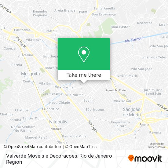 Mapa Valverde Moveis e Decoracoes