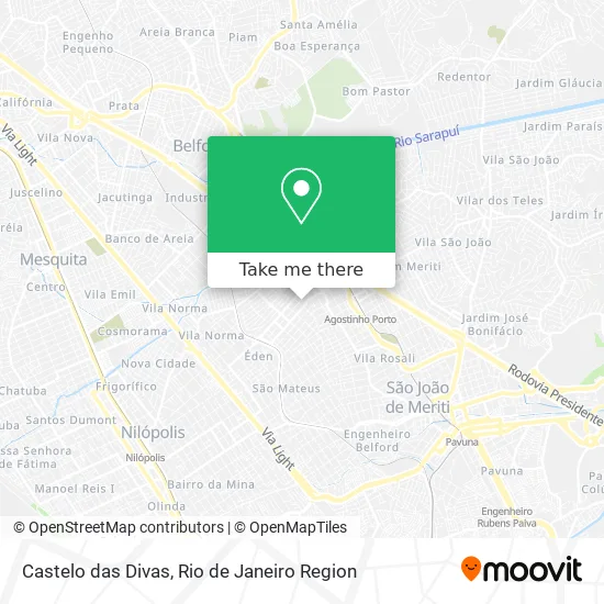 Castelo das Divas map