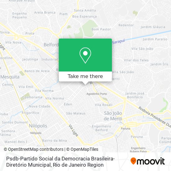 Psdb-Partido Social da Democracia Brasileira-Diretório Municipal map