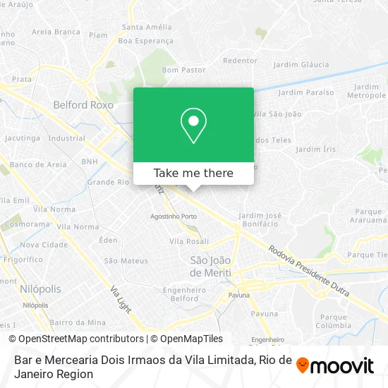 Bar e Mercearia Dois Irmaos da Vila Limitada map