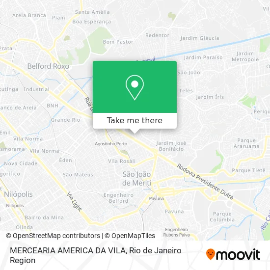 MERCEARIA AMERICA DA VILA map