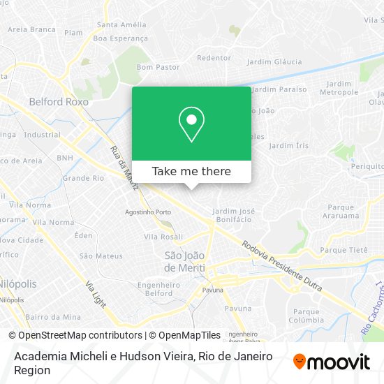 Academia Micheli e Hudson Vieira map