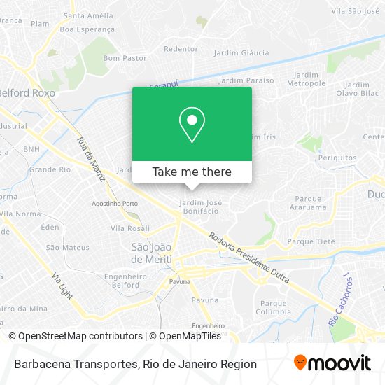 Barbacena Transportes map