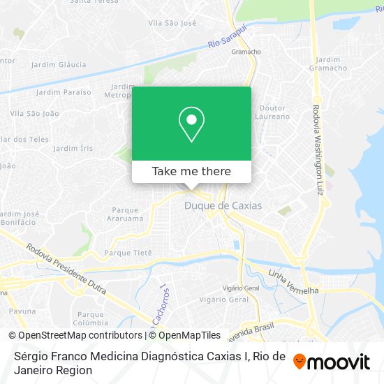 Sérgio Franco Medicina Diagnóstica Caxias I map