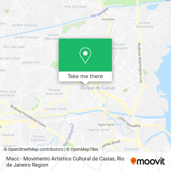 Macc - Movimento Artístico Cultural de Caxias map