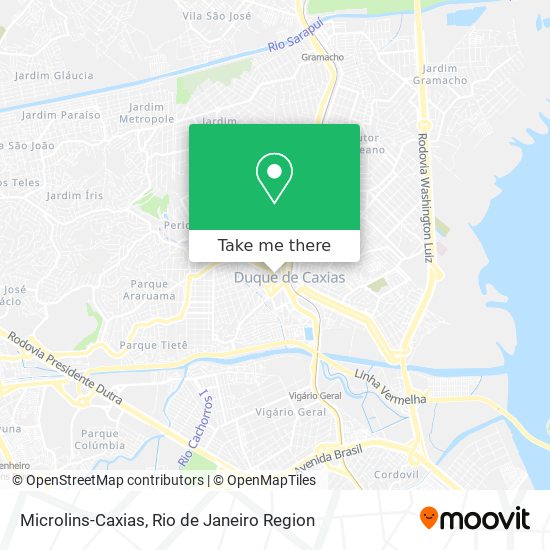 Mapa Microlins-Caxias