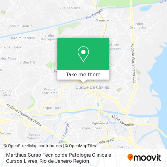 Mapa Marthius Curso Tecnico de Patologia Clinica e Cursos Livres