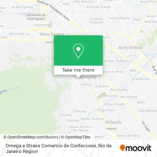 Omega e Strass Comercio de Confeccoes map