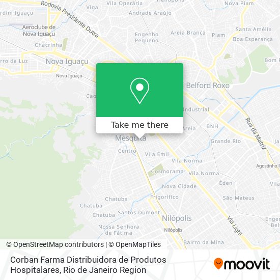 Mapa Corban Farma Distribuidora de Produtos Hospitalares