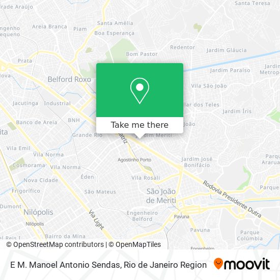 E M. Manoel Antonio Sendas map