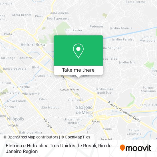 Eletrica e Hidraulica Tres Unidos de Rosali map