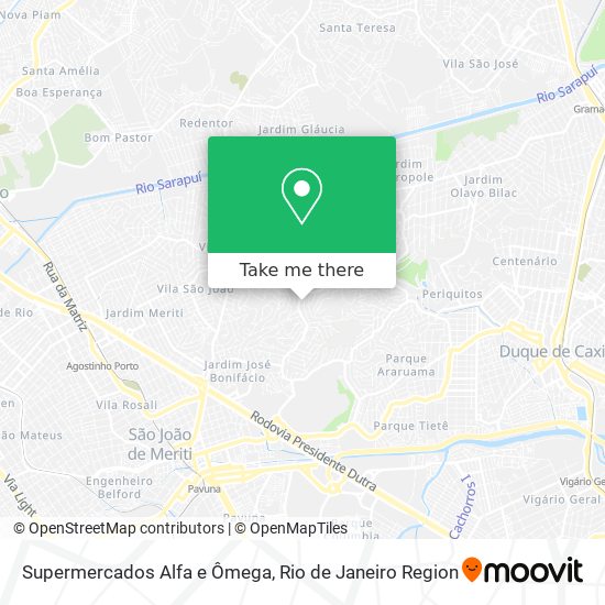 Supermercados Alfa e Ômega map