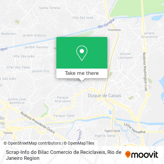 Scrap-Info do Bilac Comercio de Reciclaveis map