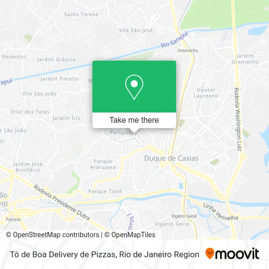 Tô de Boa Delivery de Pizzas map