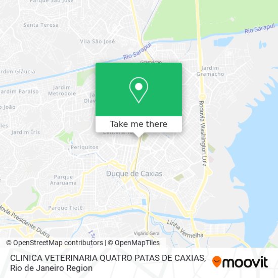 CLINICA VETERINARIA QUATRO PATAS DE CAXIAS map