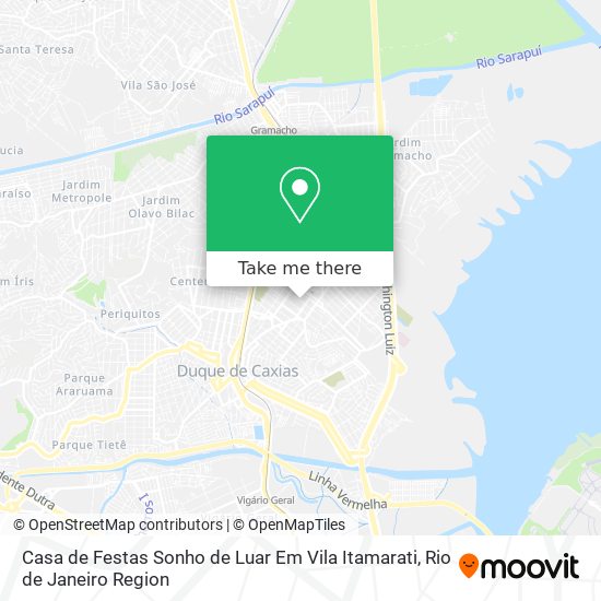 Mapa Casa de Festas Sonho de Luar Em Vila Itamarati