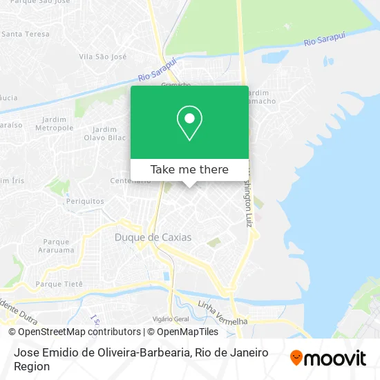 Jose Emidio de Oliveira-Barbearia map