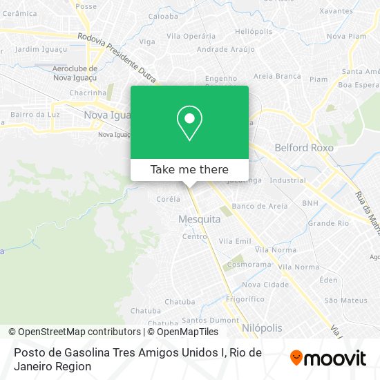 Posto de Gasolina Tres Amigos Unidos I map