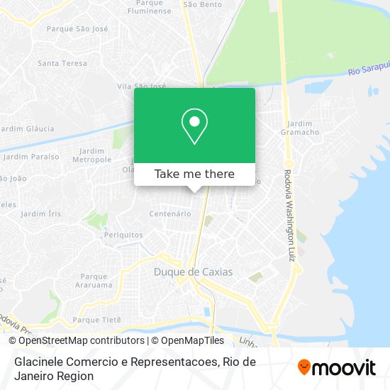 Mapa Glacinele Comercio e Representacoes