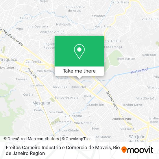 Mapa Freitas Carneiro Indústria e Comércio de Móveis