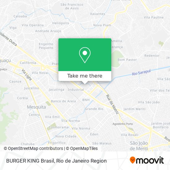 Mapa BURGER KING Brasil