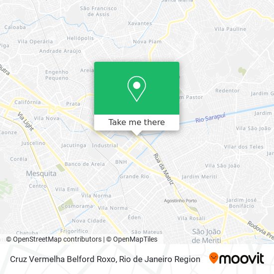 Cruz Vermelha Belford Roxo map