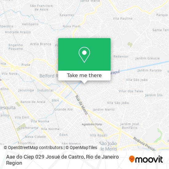 Mapa Aae do Ciep 029 Josué de Castro