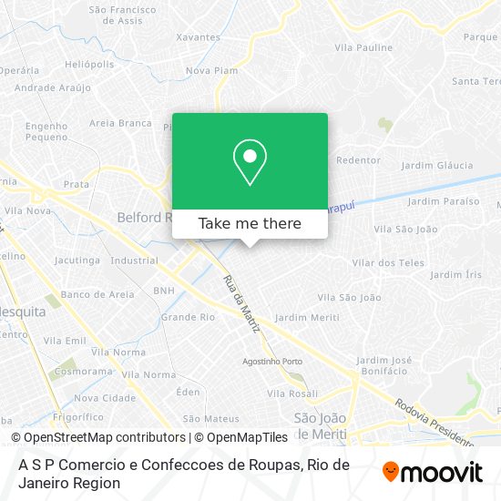 A S P Comercio e Confeccoes de Roupas map