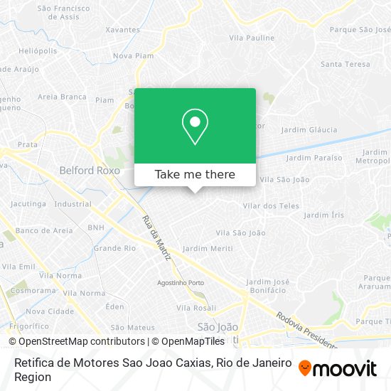 Retifica de Motores Sao Joao Caxias map