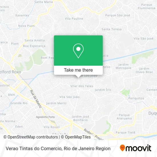 Verao Tintas do Comercio map