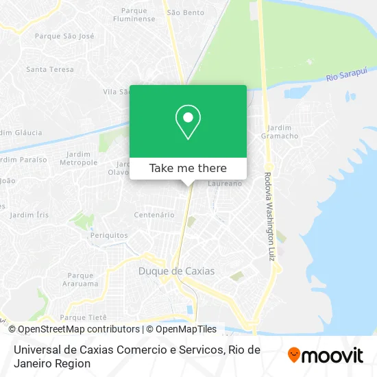 Universal de Caxias Comercio e Servicos map